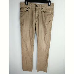 J. Crew Mens Khaki Corduroy Cotton Straight Fit Slim Fit Pants Size 31W X‎ 32L